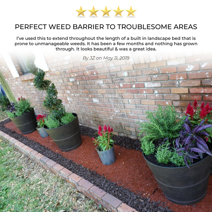 Recycled Rubber Weed Barrier Landscape Roll